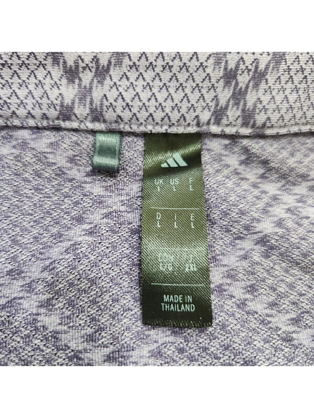 Adidas Ultimate365 Golf Polo Shirt L Purple Houndstooth PGA Midwest Section Mens